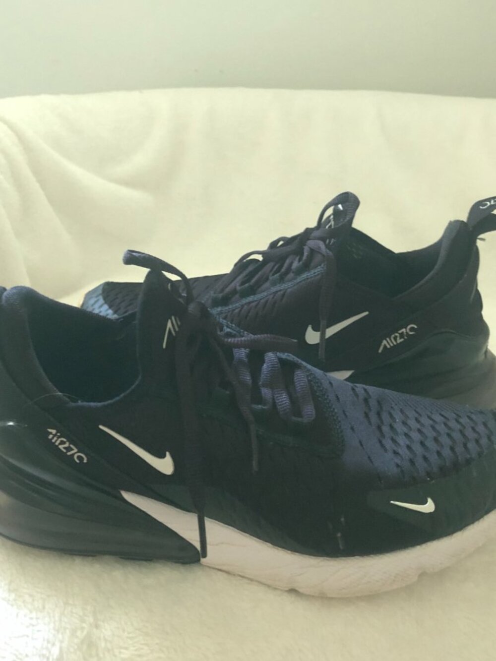 NIKE Air Max 270 Black White Women's Shoes US 8